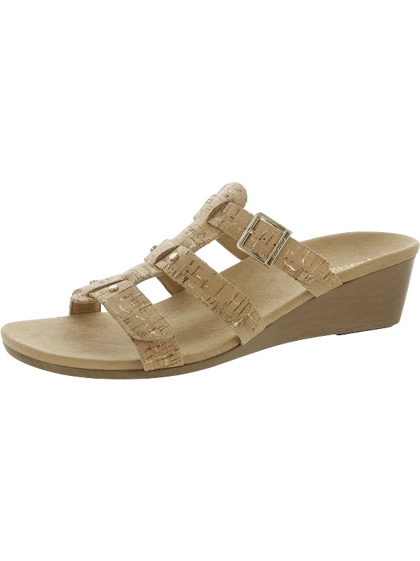 Trend Leading Collection 381 Radia Womens Open Toe Slip On Wedge Sandals