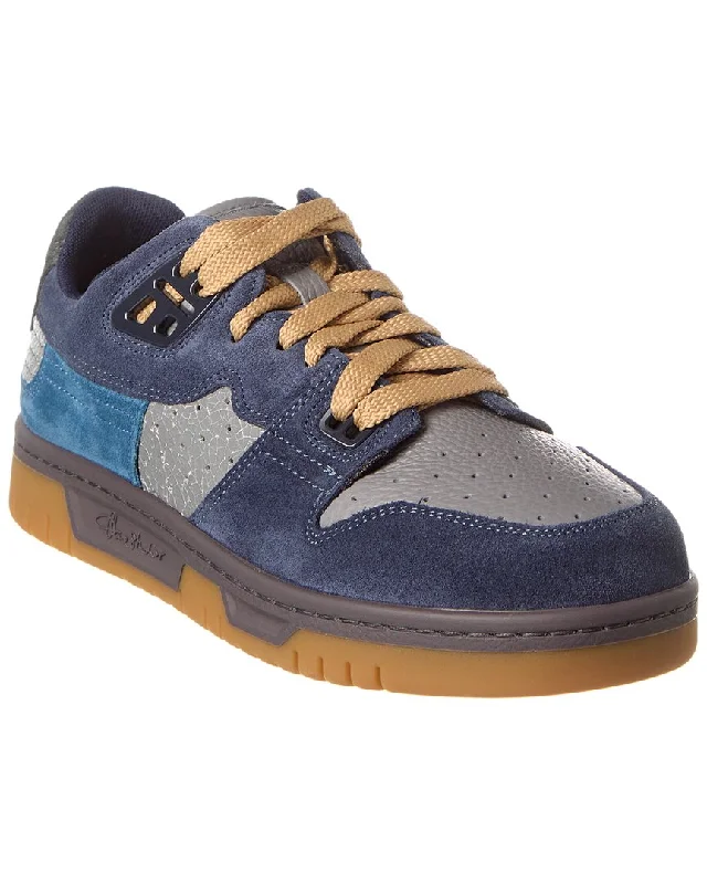 Comfortable Slip-On Shoes Acne Studios Low Fuzzy Leather & Suede Sneaker