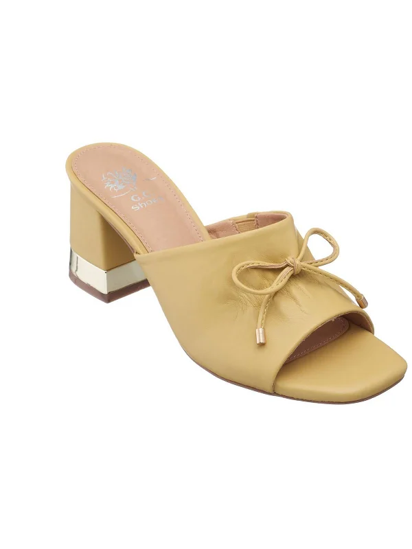 Comfortable Stretch Shoes Promotion Adison Womens Faux Leather Ruched Heel Sandals