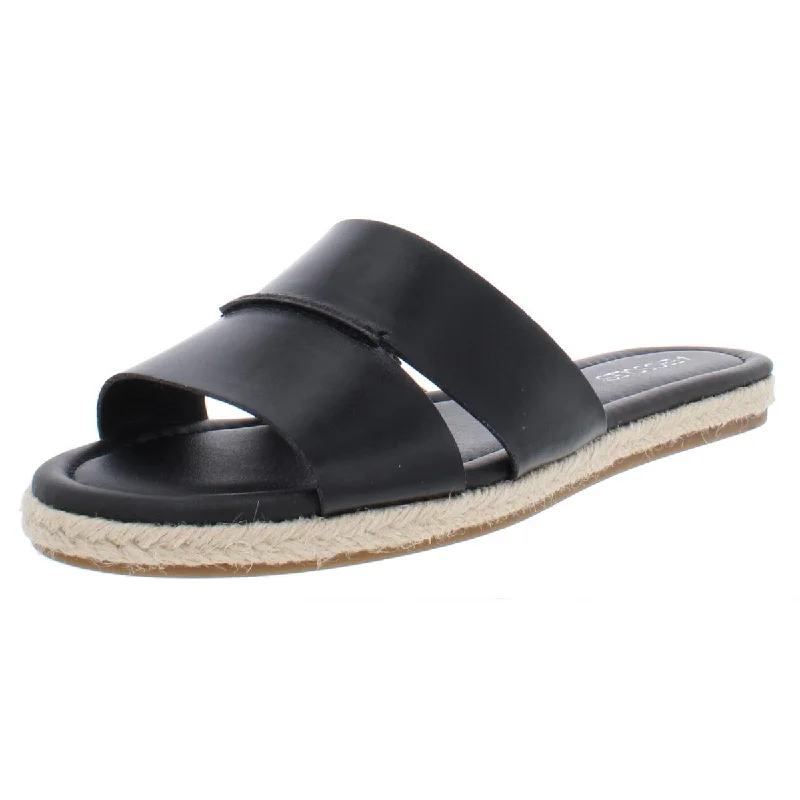 Stylish Casual Footwear Aerosoles Womens Back Drop Faux Leather Open Toe Slide Sandals