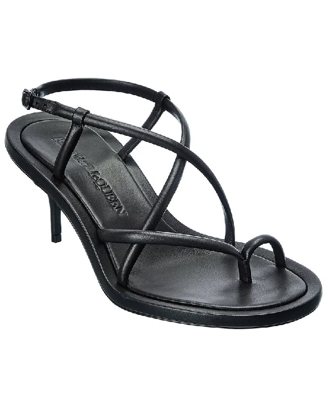 On-Trend Fashion Offers Alexander McQueen Strappy Leather Sandal
