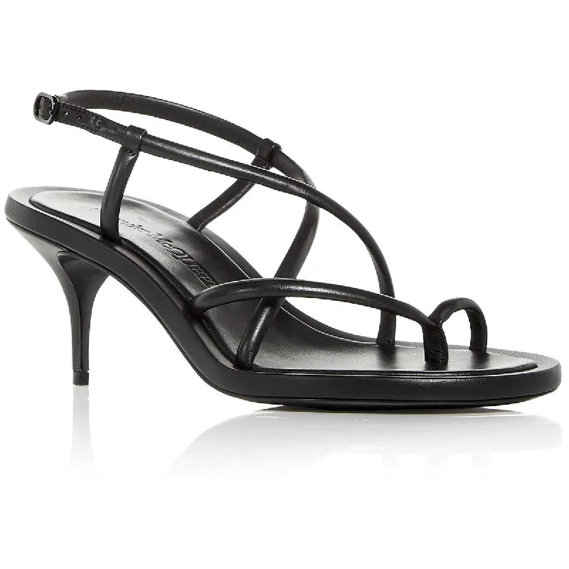 Must-Have Shoe Styles Alexander McQueen Womens Leather Kitten Heel Strappy Sandals