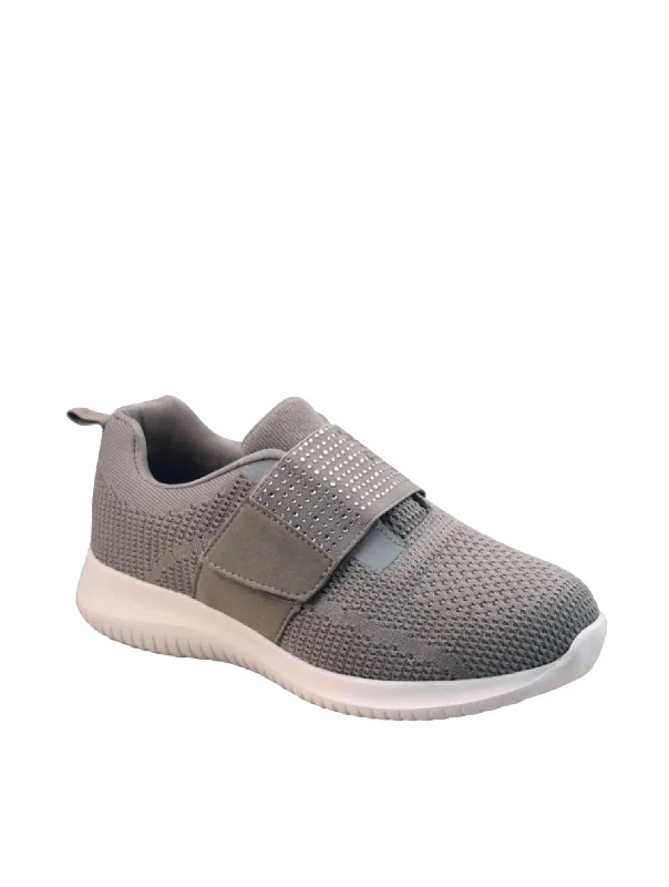 Hot Sale Align Velcro-Strap Mesh Sneaker In Grey