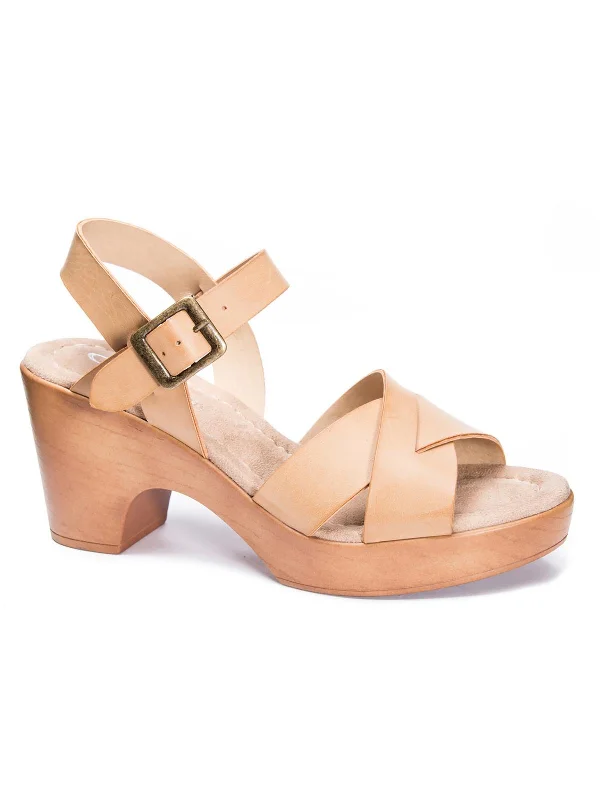 Stylish Looks Ample Womens Faux Leather Ankle Strap Platform Sandals