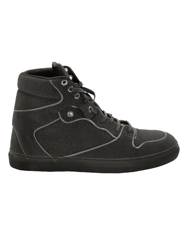 Fashion Sale Balenciaga High Top Sneakers in Olive Suede