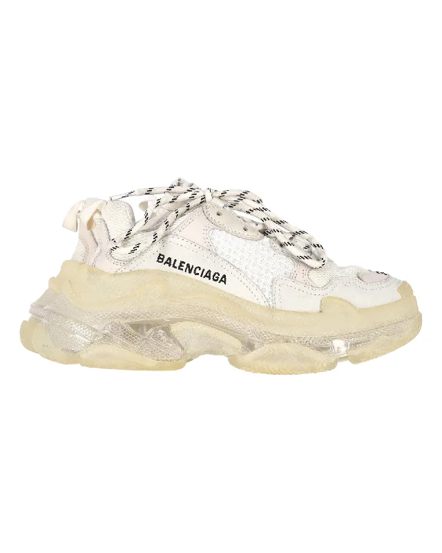 Casual Slip-Ons Promotion Balenciaga Triple S Sneakers in White Polyester