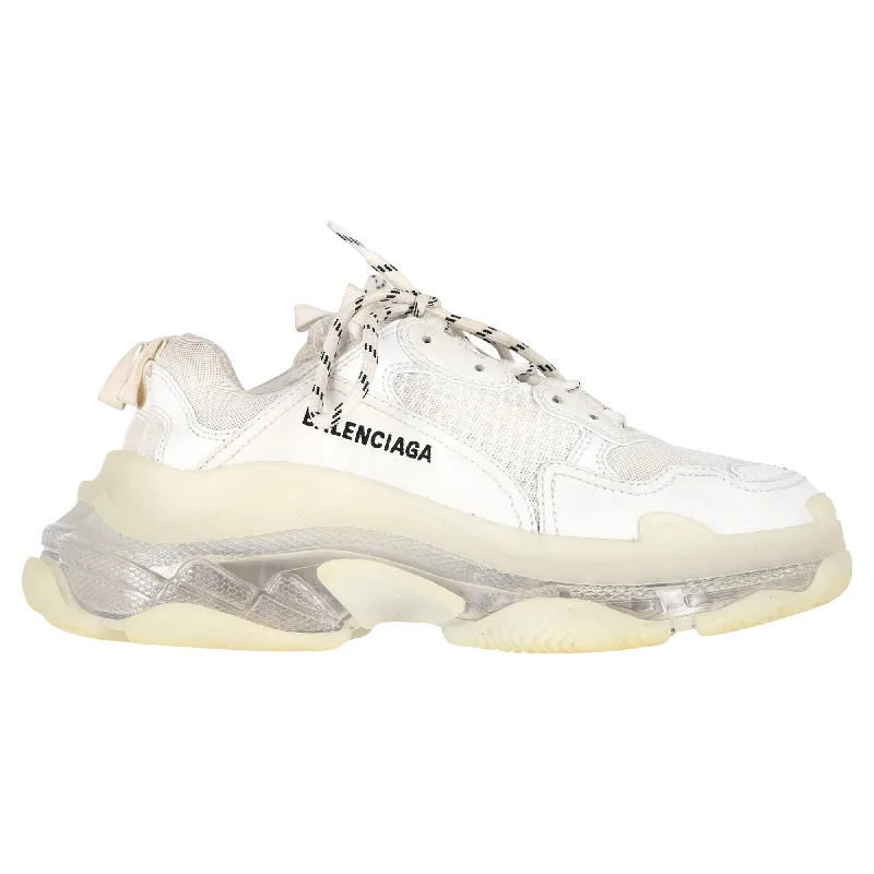 All-Day Comfort Shoes Sale Balenciaga Triple S Women's Sneaker in White Polyester