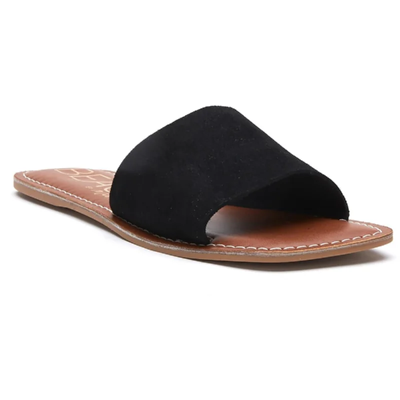 Bold Fashion Footwear Bali Womens Suede Open-Toe Slide Sandals