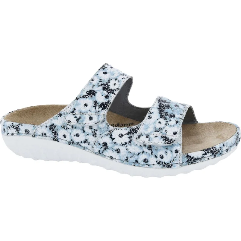 Urban Elegance Deals Barefoot Freedom Womens Cruize Leather Slip On Footbed Sandals