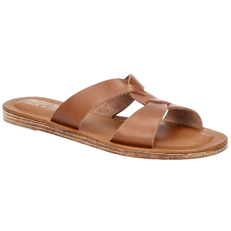 Limited Time Offer Bella Vita Womens Dov-taly Leather Slip On Slide Sandals