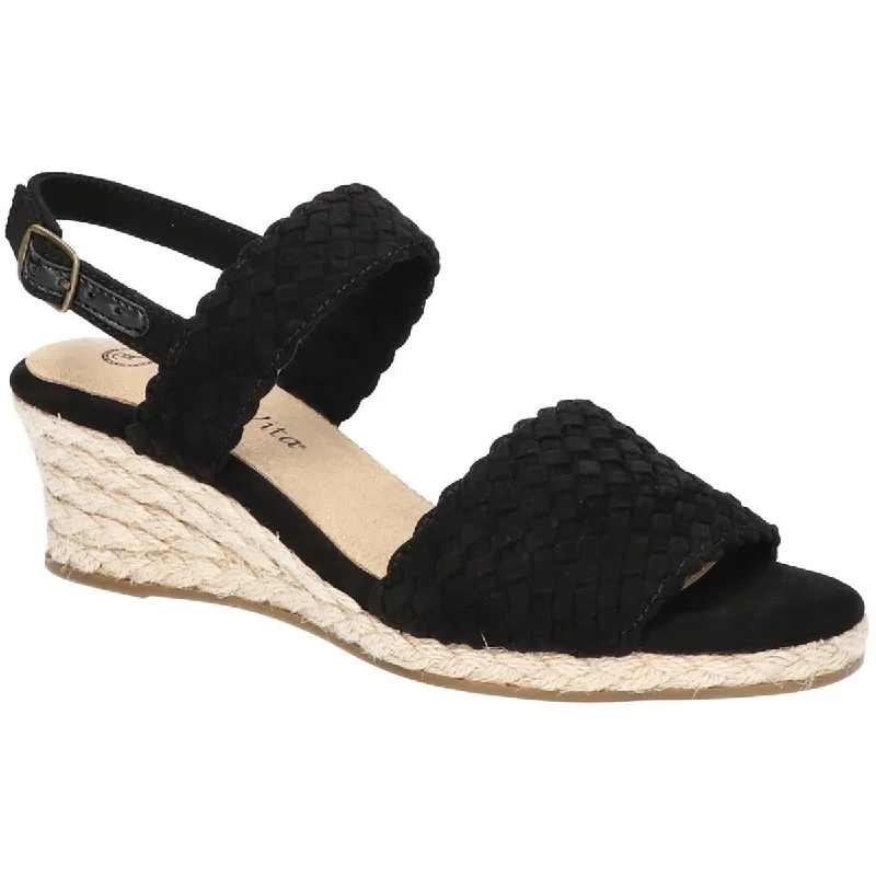 Ends Soon Bella Vita Womens MARIELLA Faux Suede Wedge Sandals