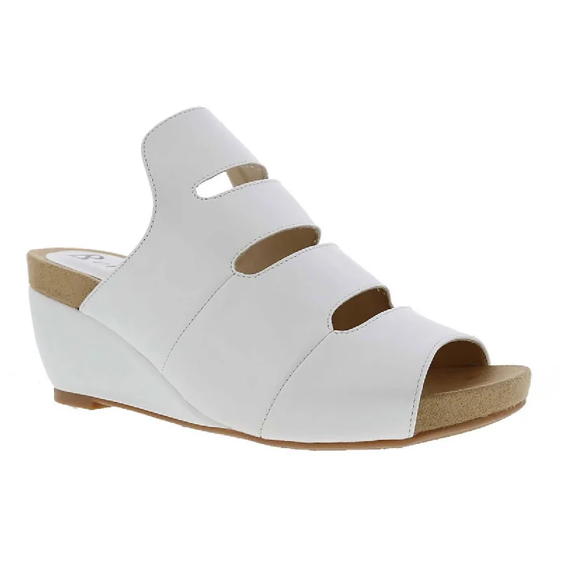 Chic Style Discounts Bellini Womens Whit Faux Leather Peep-Toe Wedge Sandals