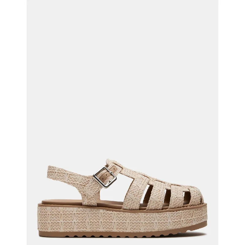 Stylish Walking Shoes Benson Natural Raffia