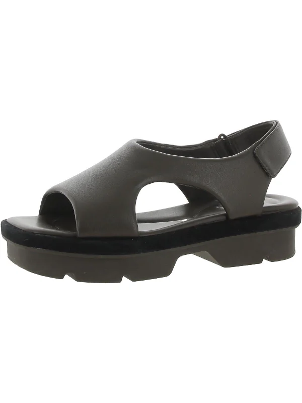 Comfortable Travel Shoes Bilbao Womens Faux Leather Open Toe Slingback Sandals