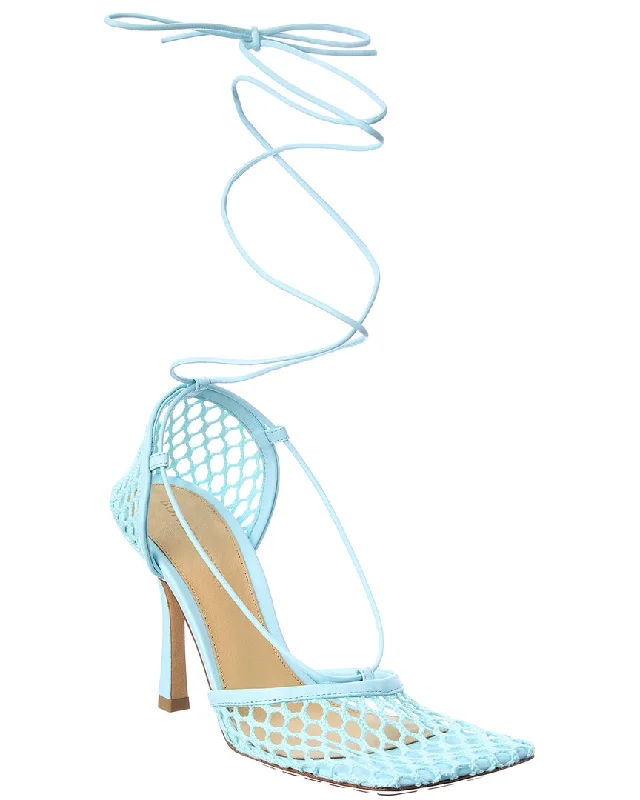 Limited Time Special Offer Bottega Veneta Stretch Leather Ankle Wrap Sandal