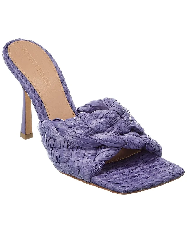 Shop Sale Items Bottega Veneta Stretch Raffia & Leather Sandal