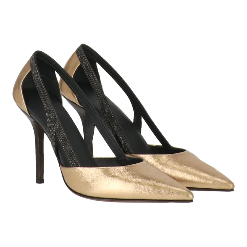 Chic & Modern Sales Brunello Cucinelli Womens Gold Sandal