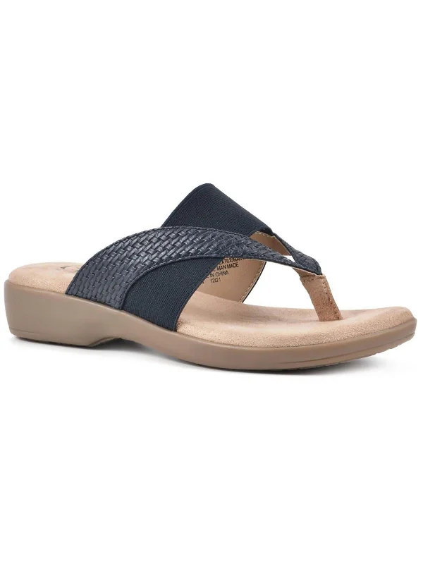 Fashionable Women's Sneakers Bumble Womens Woven Slip-On Thong Sandals