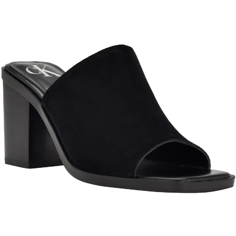 Water-Resistant Shoes Sale Calvin Klein Womens CLANCY Square toe Casual Block Heel