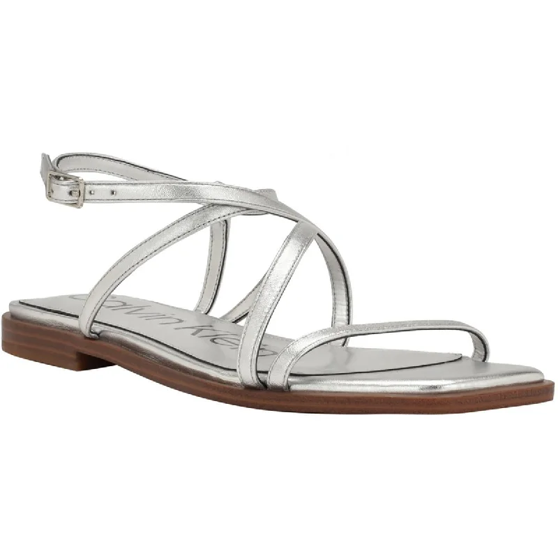 Holiday Glam Calvin Klein Womens Millia2 Leather Ankle Strap