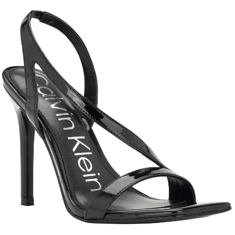 Modern Fashion Loafers Calvin Klein Womens Tallon Patent Open Toe Heels