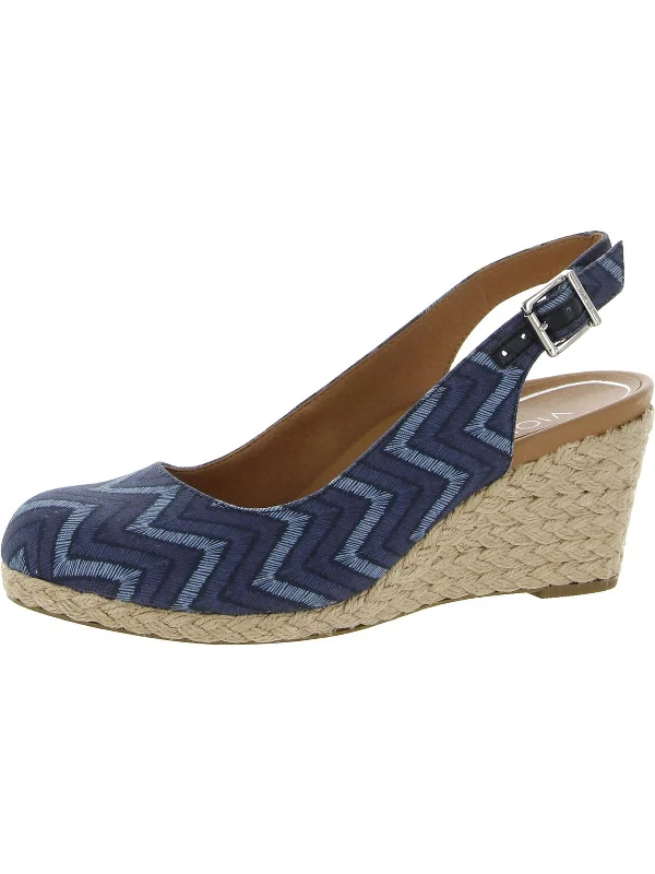 Chic Breathable Shoes Carolina  Womens Canvas Striped Slingback Sandals