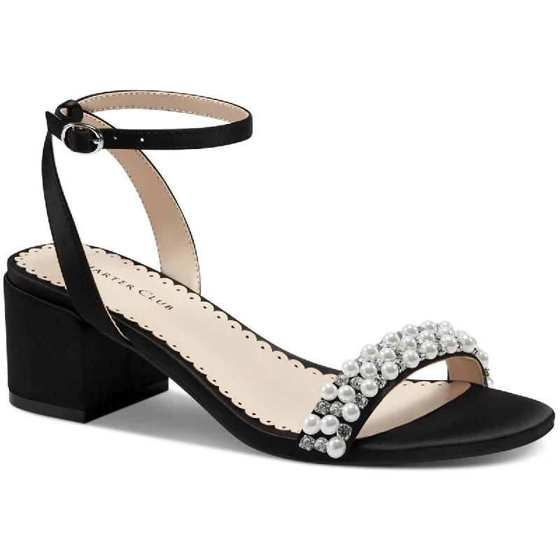 Forward Trendsetter Charter Club Womens Amaraa Satin Embellished Heels