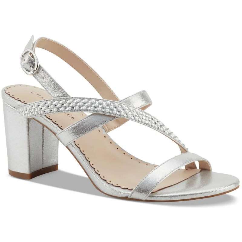 Comfortable Fashionable Shoes Charter Club Womens Lunah Glitter Criss-Cross Slingback Sandals
