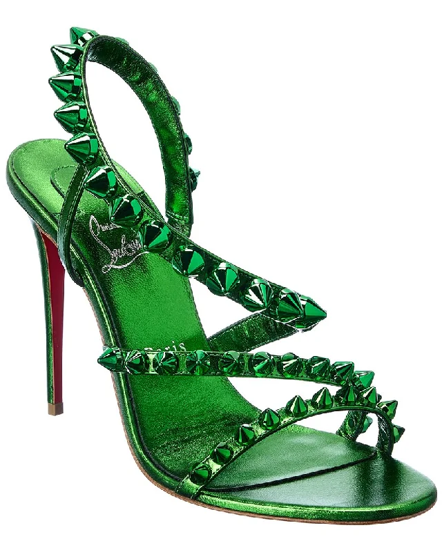 Soft Sole Shoes Christian Louboutin Spikita Strap 100 Leather Sandal