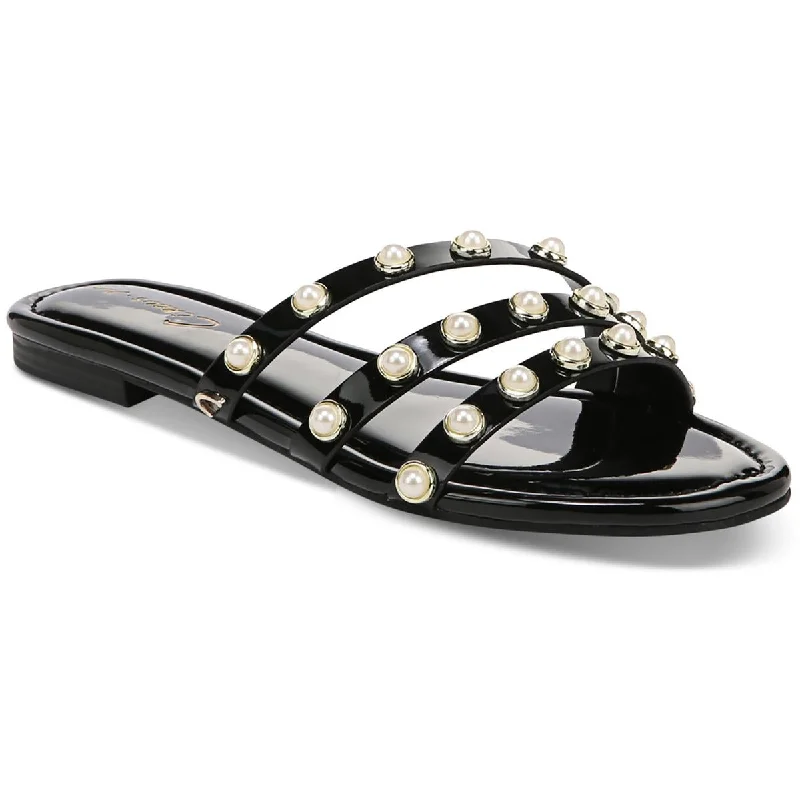 Must-Have Boots Sale Circus by Sam Edelman Womens Cara Patent Slip-On Slide Sandals