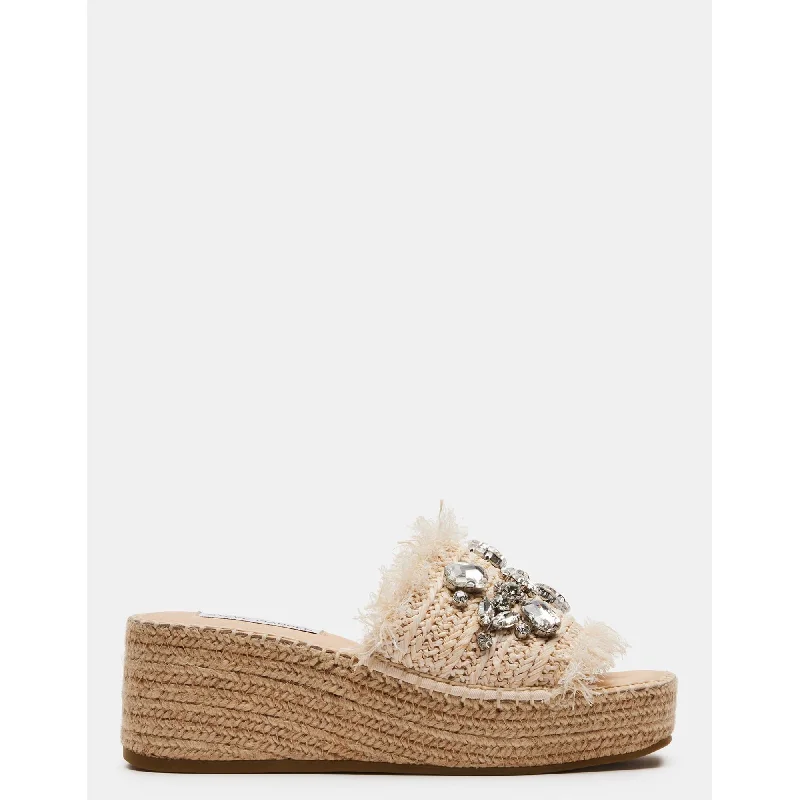 Comfortable Formal Shoes Citra Natural Raffia