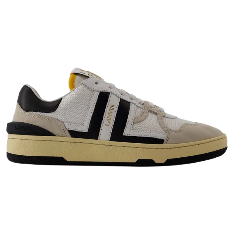 Flirty Fashion Discounts Clay Low Top Sneakers - Lanvin - Leather - White/Black