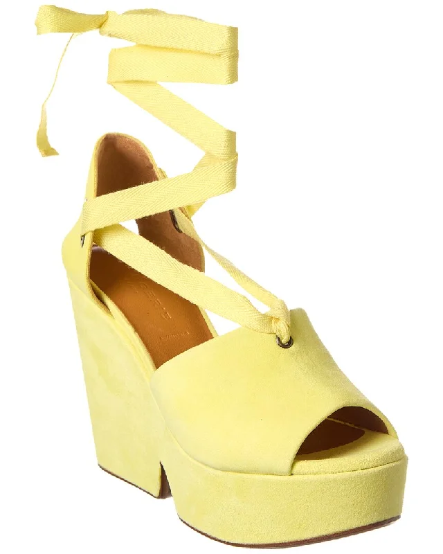 Easy Elegance Sales Clergerie Doty Suede Platform Sandal