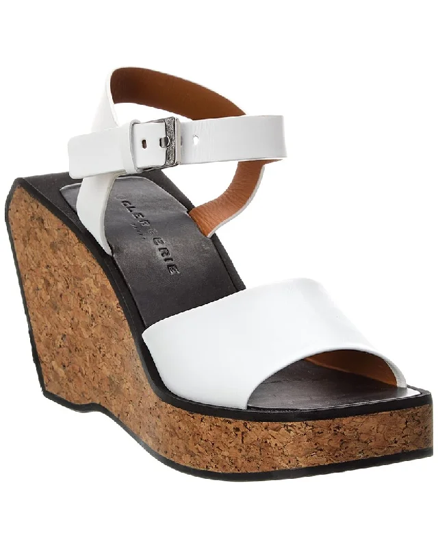 Timeless Elegance Redefined Clergerie Effy Leather Platform Sandal