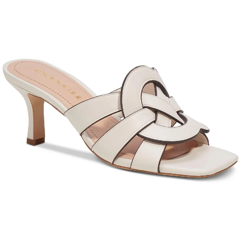 Women's Flexible Sole Shoes Coach Womens Tillie Leather Slip-On Heels