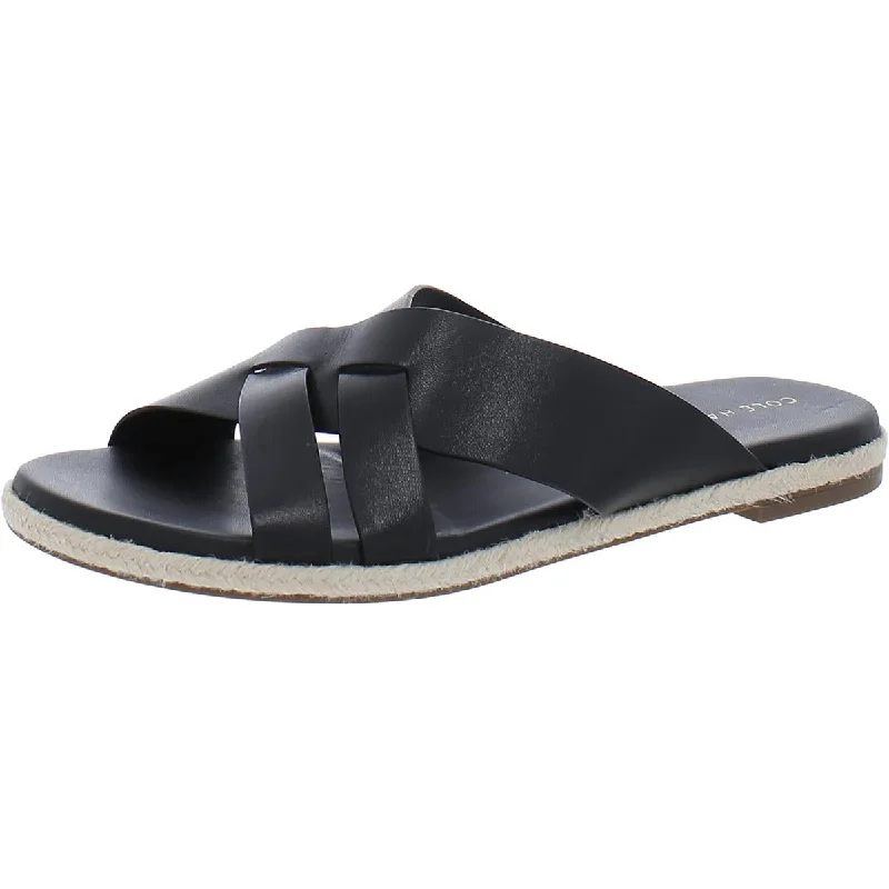 Casual Slip-Ons Promotion Cole Haan Womens Faux Leather Slip-On Slide Sandals