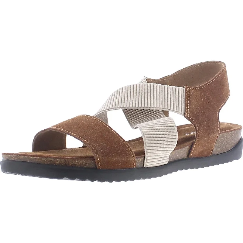 Stylish Women's Footwear David Tate Womens Clear Suede Slingback Strappy Sandals