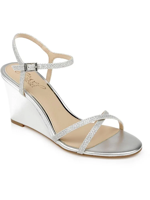 Women's Evening Shoes Dextra Womens Faux Leather Dressy Wedge Sandals