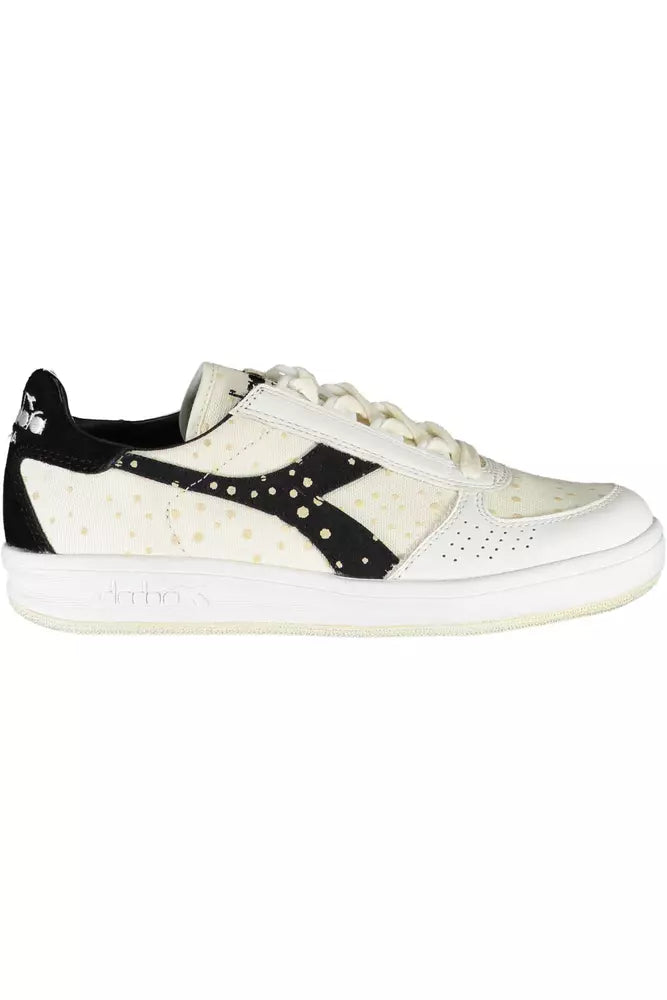 Comfortable Business Shoes Diadora Elegant  Lace-Up Sneakers with Logo Women's Accent