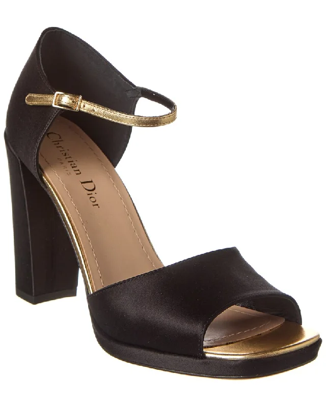 Smart Casual Deals Dior Illusion Satin & Leather Sandal