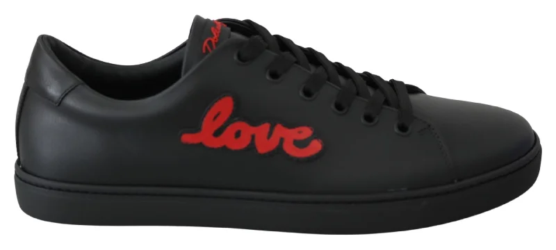 Travel-Friendly Footwear Promotion Dolce & Gabbana Elegant Leather Sneakers with  Women's Accents