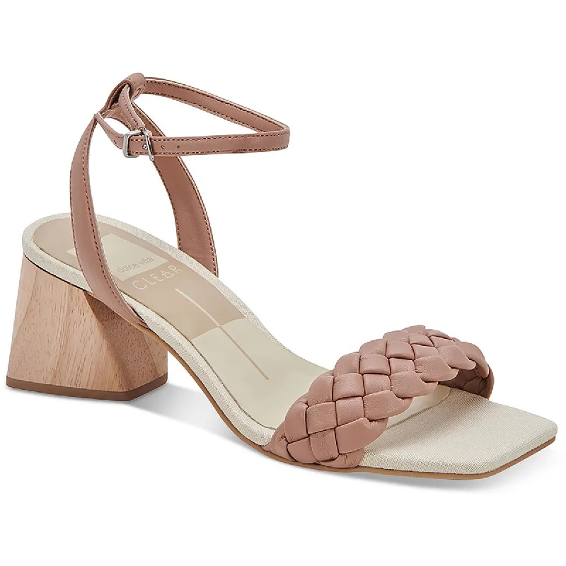 Exclusive Discount Dolce Vita Womens Maren Faux Leather Ankle Strap Block Heel
