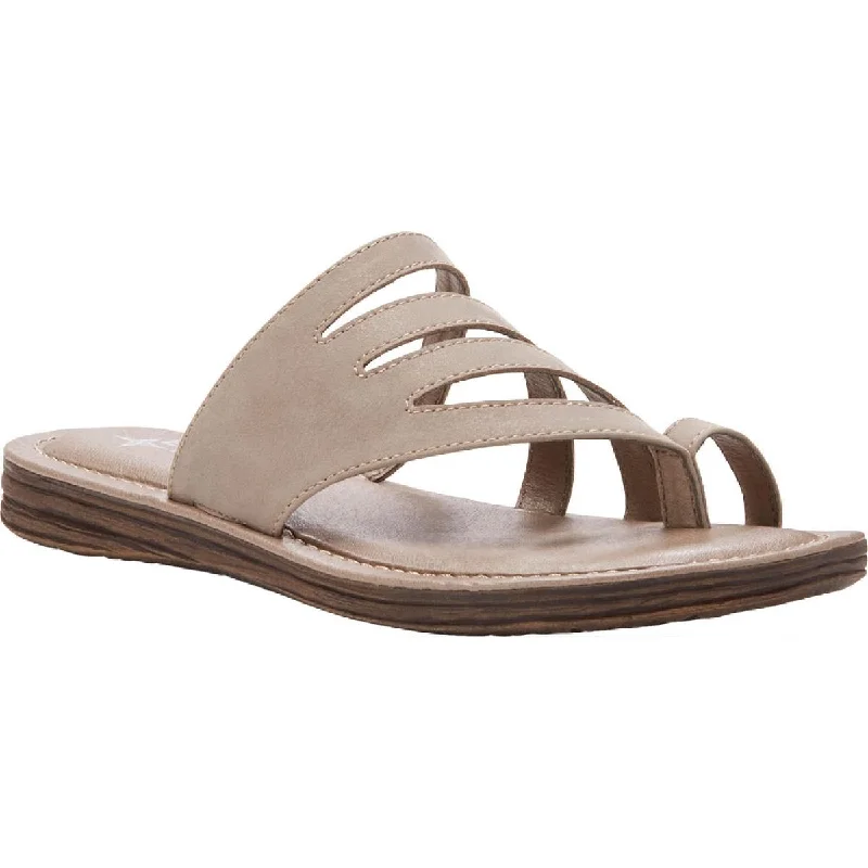 Best Sellers Eastland Womens Tess Faux Suede Toe Loop Flip-Flops