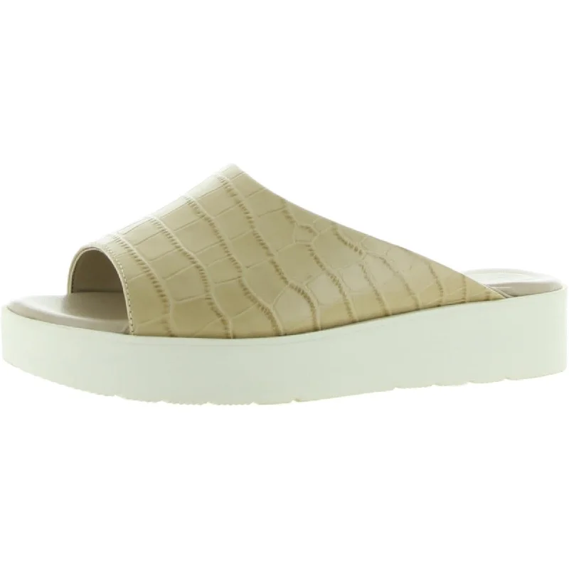 All-Day Comfort Shoes Easy Spirit Womens Francey Leather Open Toe Flatform Sandals