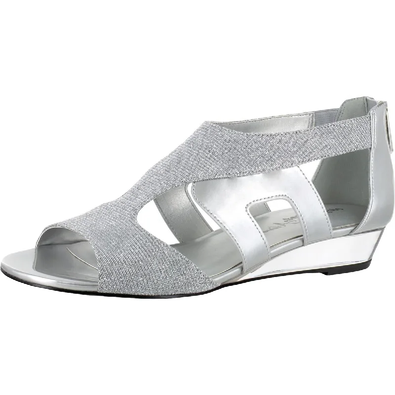 Bold Style Discounts Easy Street Womens Abra Faux Leather Ankle Heel Sandals