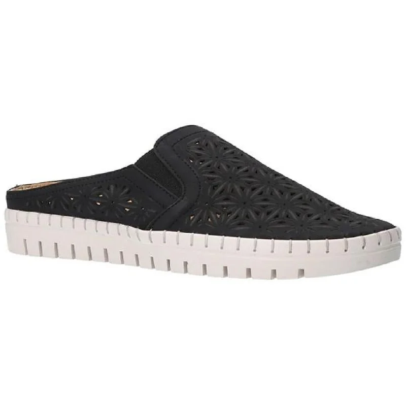 Fashionable Casual Footwear Offers Easy Street Womens Adore Faux Leather Laser Cut Slide Sandals Fashionable Casual Footwear Offers Easy Street Womens Adore Faux Leather Laser Cut Slide Sandals