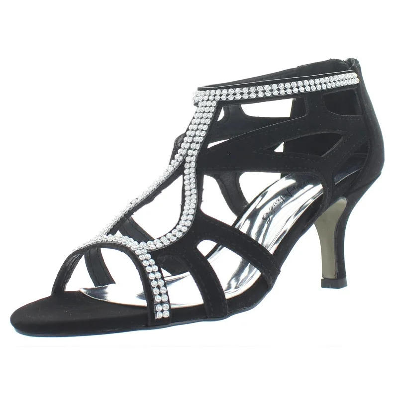 Casual Yet Chic Sales Easy Street Womens Flattery Faux Suede Rhinestone Evening Sandals