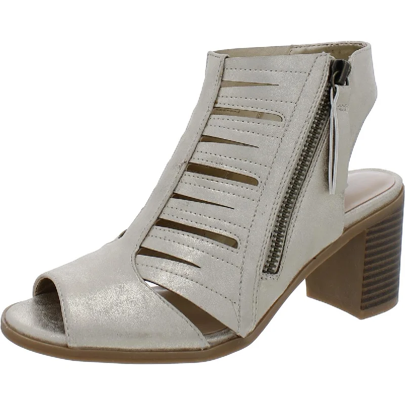 Women's Fashion-Forward Flats Easy Street Womens Karlie Metallic Cut-Out Heels