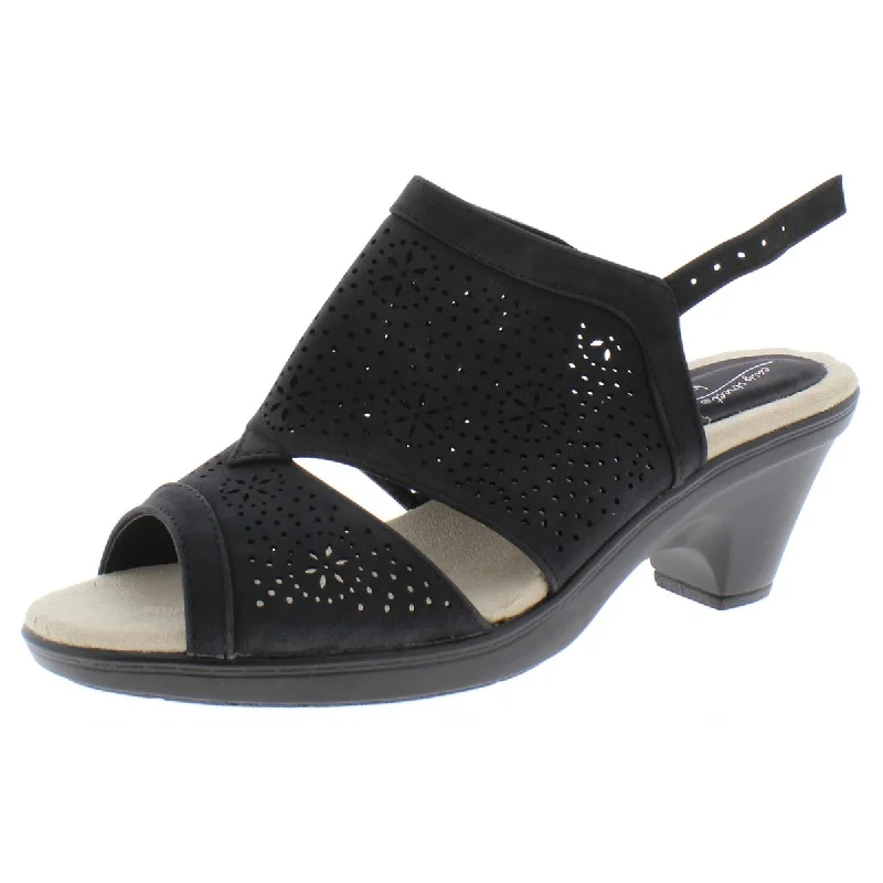 Sophisticated Street Style Offers Easy Street Womens Linda Faux Leather Slingback Heel Sandals
