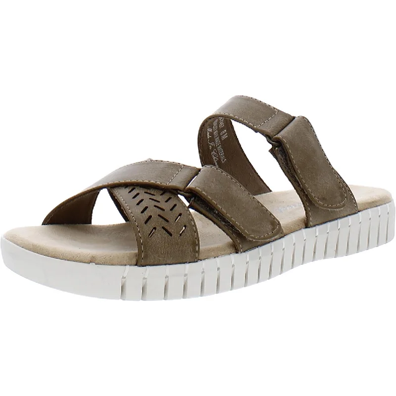 Quick Grab Deals Easy Street Womens Patricia Slip On Flat Slide Sandals